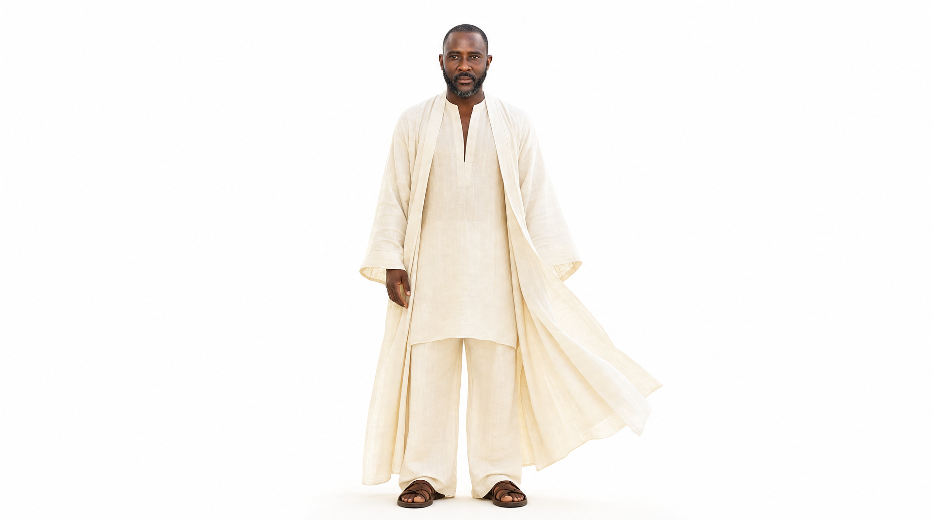 Austin Obule Emovworho in elegant ivory attire representing entrepreneurial vision
